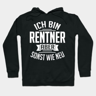 Ich bin Rentner aber sonst wie neu (white) Hoodie